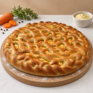 Пирог сытный с курицей и морковью